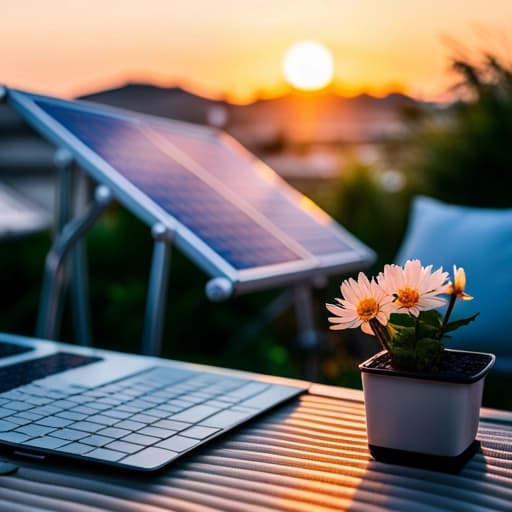 panels in sunset